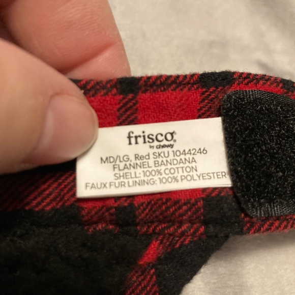 🔵Buffalo plaid dog bandanna - Picture 4 of 5
